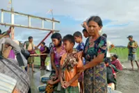 Desperate Myanmar villagers scavenge for food as hunger bites