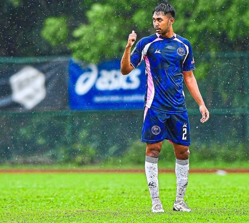 Hard at work: UM-Damansara’s A. Shivan Pillay at a training session. — UM Damansara United
