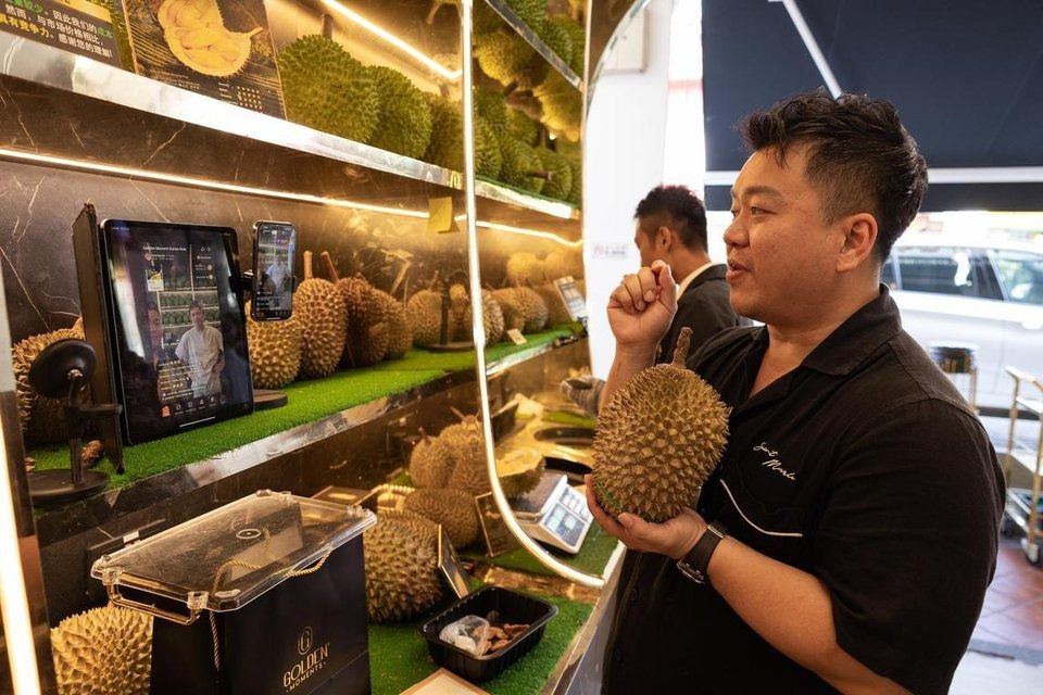 Golden Moments Durian Cafe owner Josiah Jeremy Seow expanded his business to TikTok in 2023. - Photo: ST