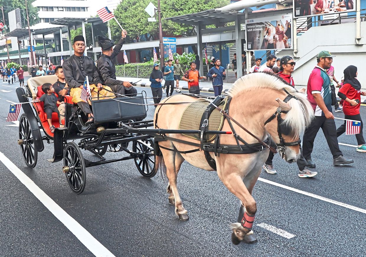 A horse-drawn carriage 