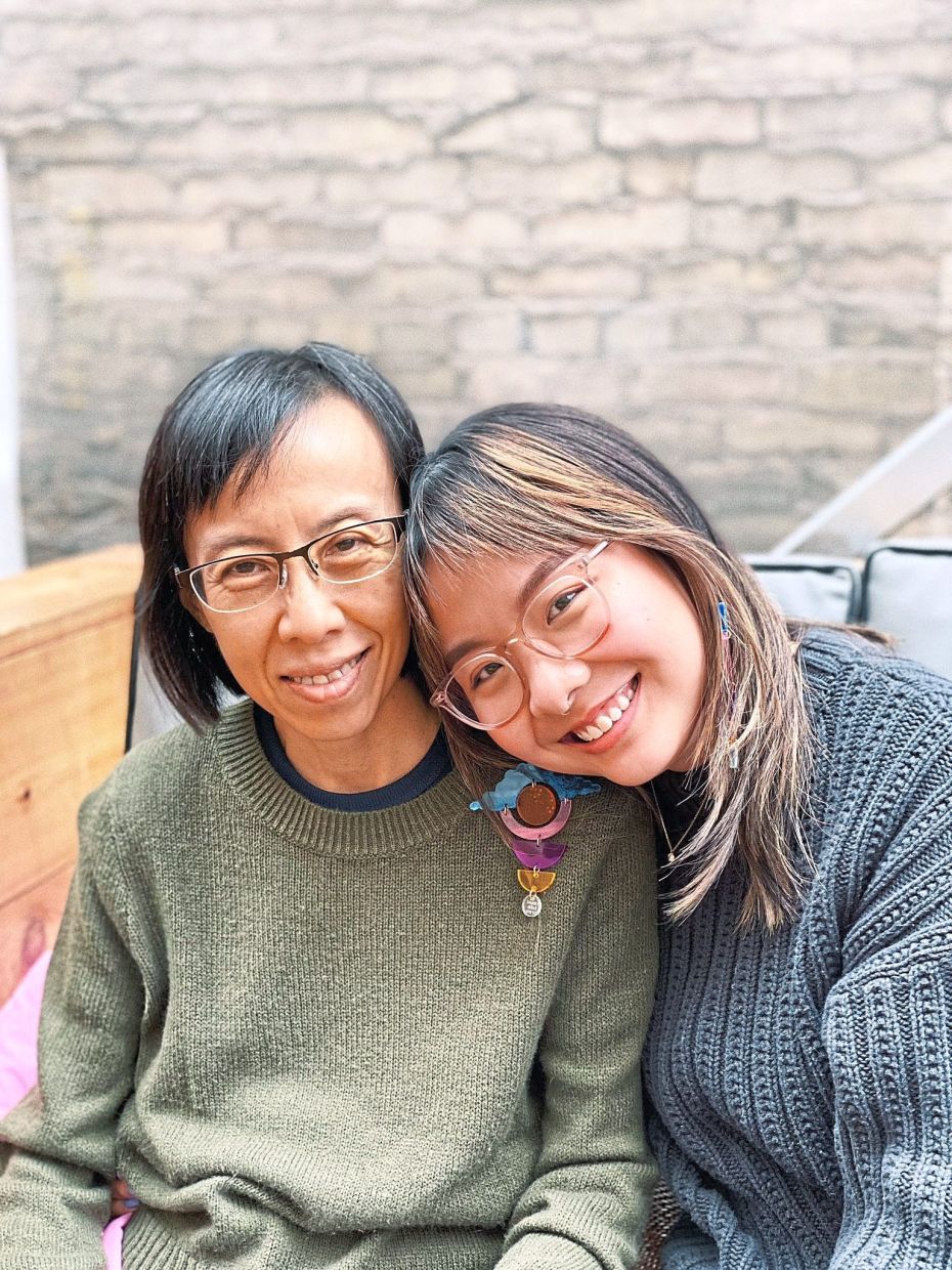 Dr Khaw with Koe at a family get-together.