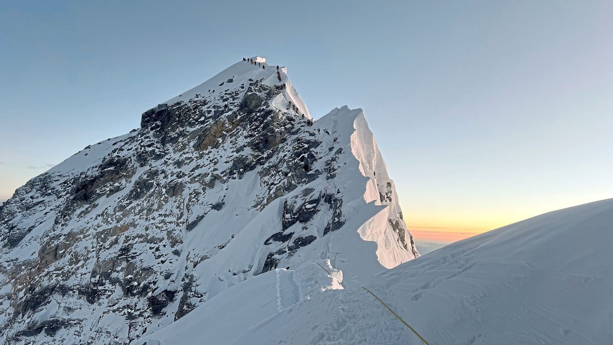 A view of Mount Everest. With drones, Sherpas can now work more easily, as some of the heavy lifting is done by technology. — NARENDRA SHAHI THAKURI/dpa