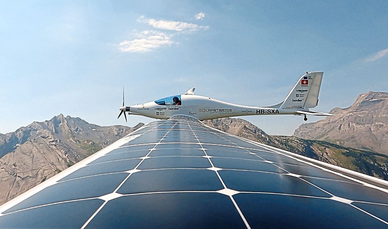 The SolarStratos plane used by Domjan. 