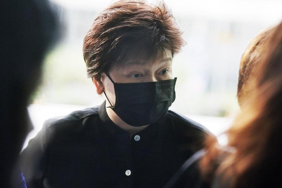 Hyflux founder and former chief executive Olivia Lum at the State Courts on Aug 19. - ST