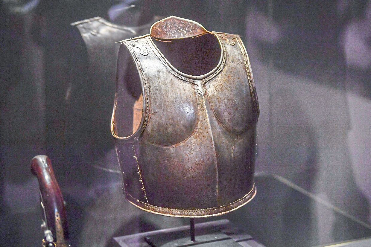 Steel armour of the Nizam of Hyderabad, reflects both battlefield strength and ruling power. Photo: The Star/Izzrafiq Alias 