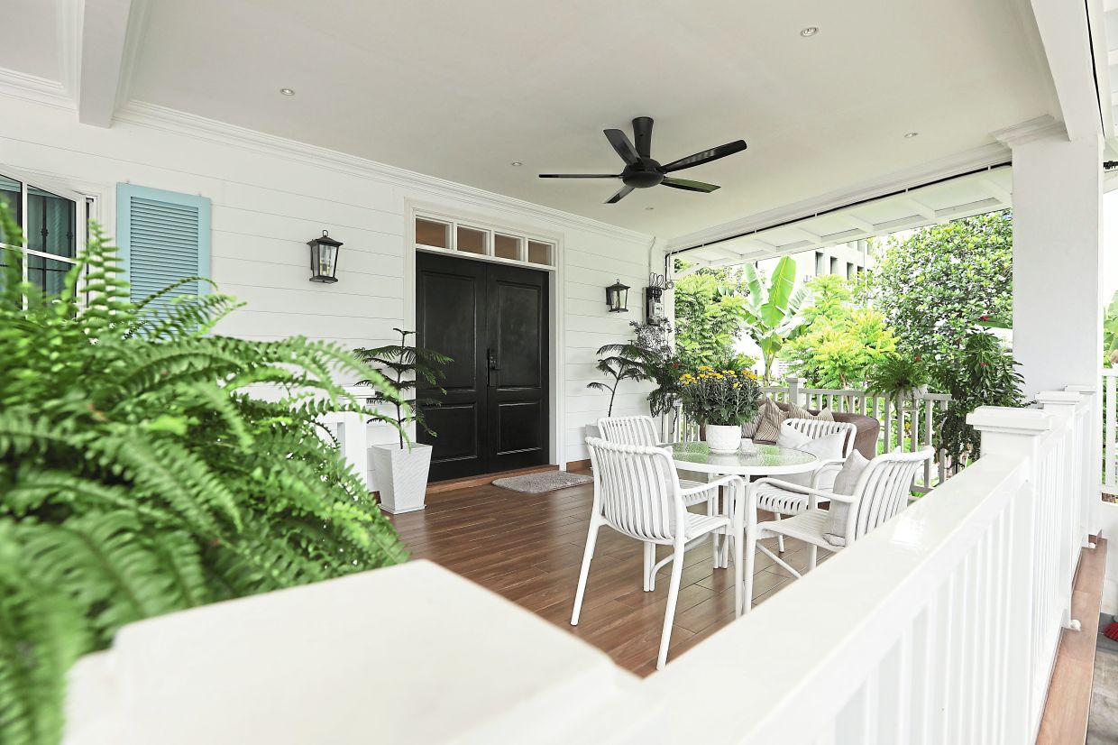 The porch is another inviting space of the house.
