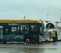 Driverless shuttle bus hits tow tractor in second Hong Kong airport collision