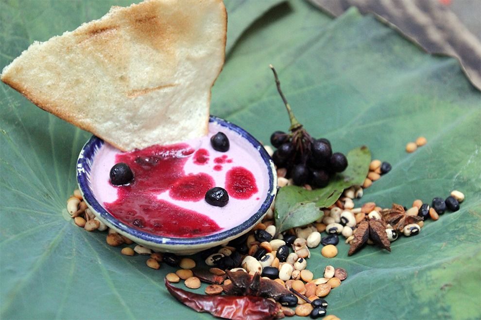 A Rumdoul dessert prepared with Rumdoul flowers grown in the Angkor area. - Hong Raksmey