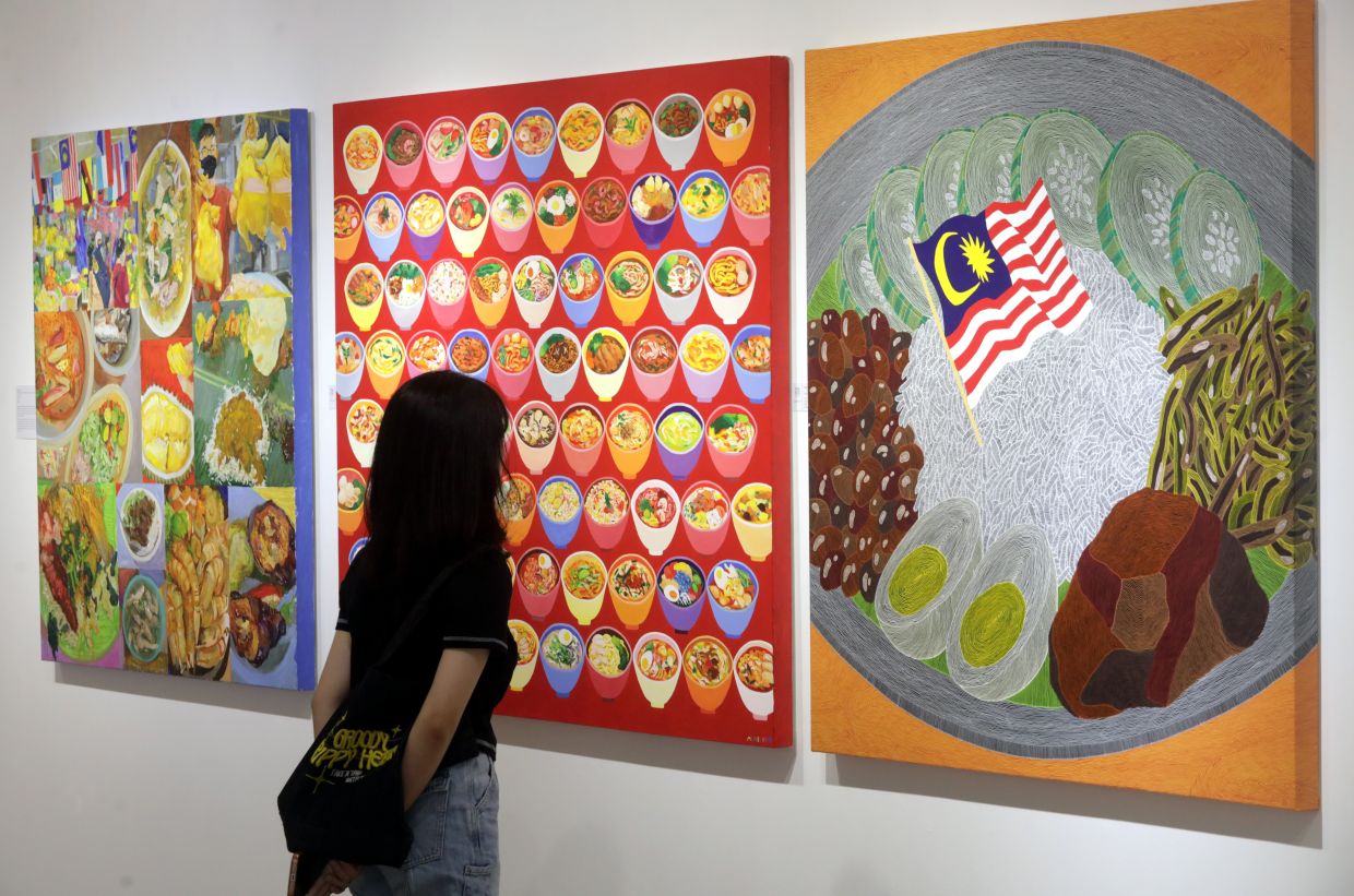 A gallery view of the 'Celebrating Diversity: Consuming Culture, Constructing Identity' group exhibition at G13 Gallery in Petaling Jaya. Photo: The Star/Samuel Ong 