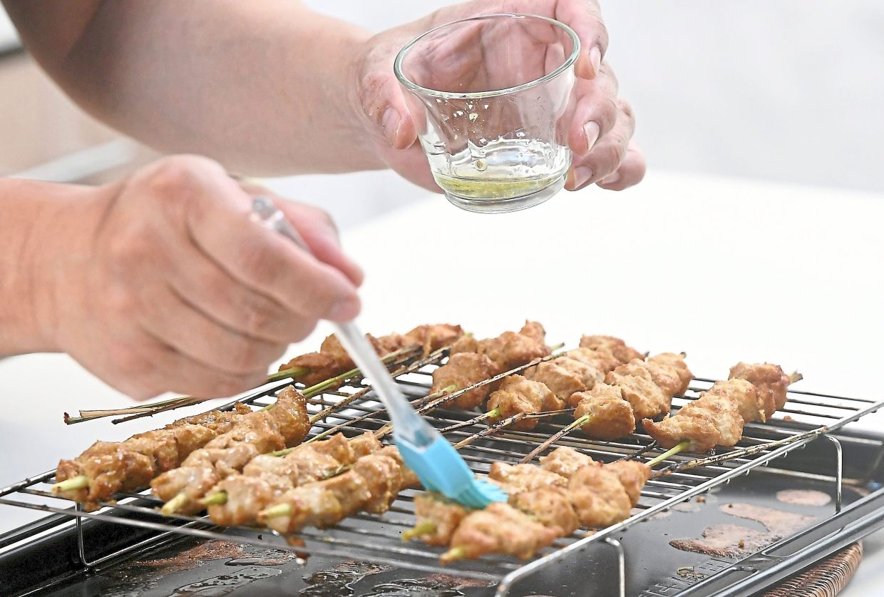 Grill in the oven for 10 minutes, flip and brush with oil and grill for another five minutes until charred and golden.