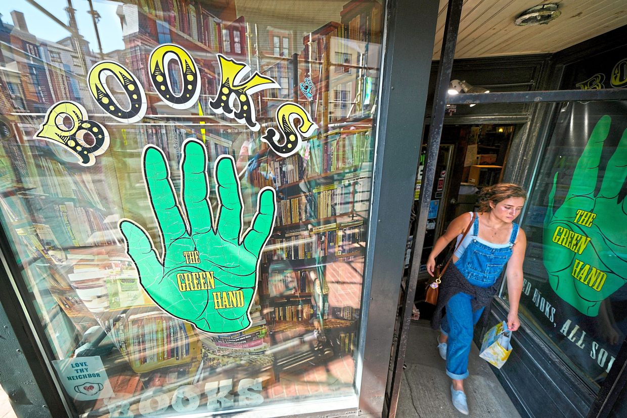 The Green Hand Bookstore, a beloved haven for readers in Portland, Maine. Photo: AP