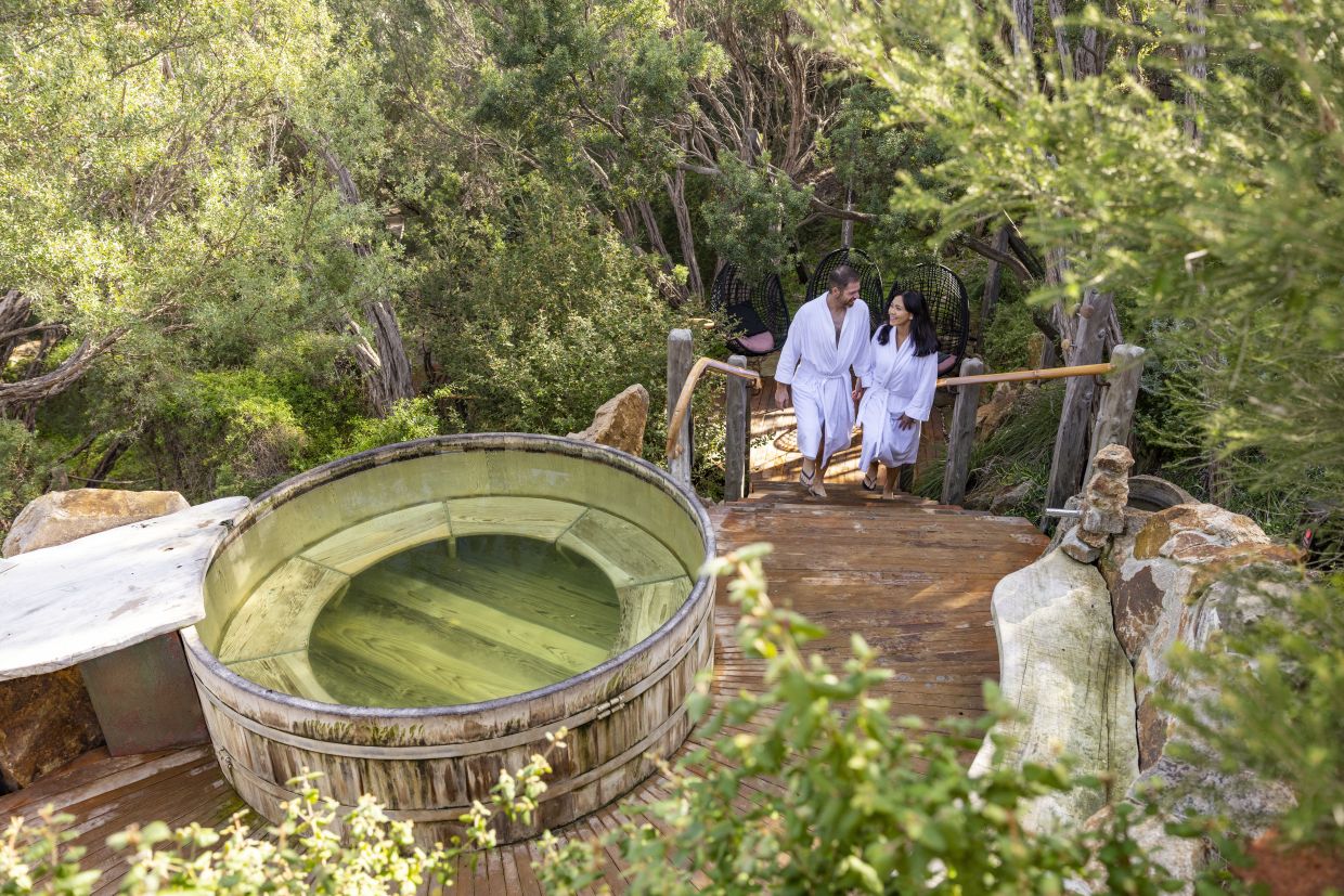 Dial things back with a retreat in mineral-rich pools surrounded by nature.