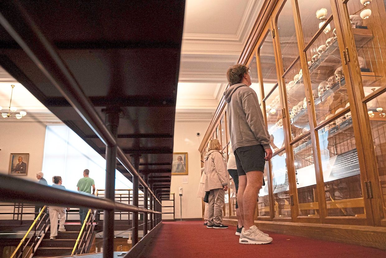 A display of human remains at the Mutter Museum. Photo: AP