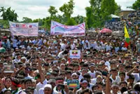 Rohingya refugees in Bangladesh demand safe return to Myanmar on the eighth anniversary of exodus