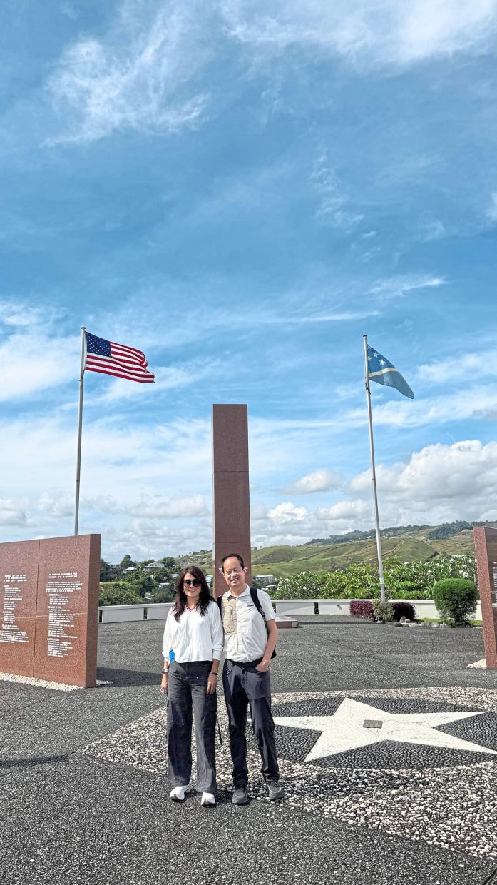The Solomon Islands Peace Park Memorial stands as a quiet tribute to the lives lost during World War II, offering a place for reflection amid tropical serenity.