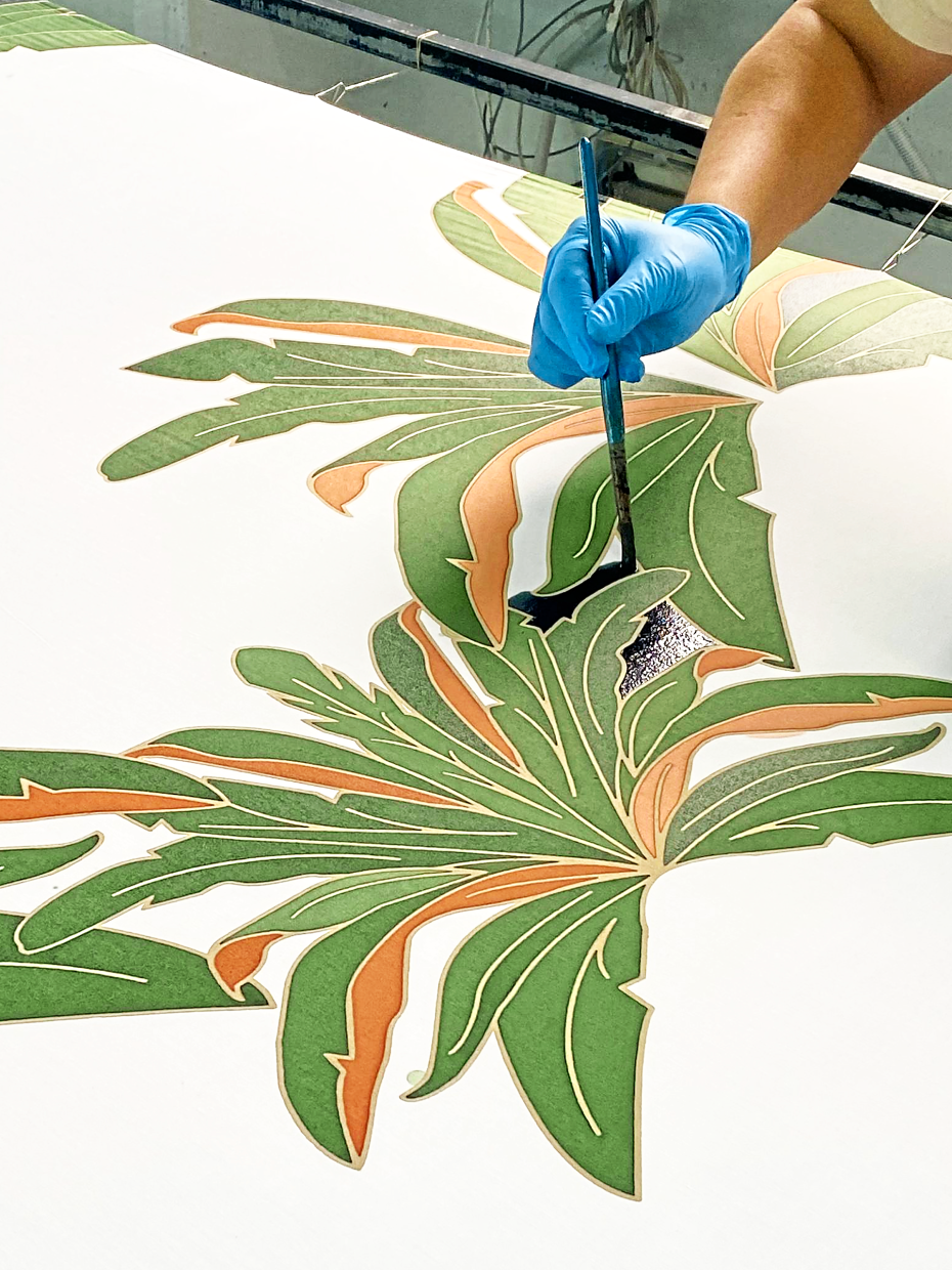 The brand's hand-drawn and hand-painted designs are created using natural fibres like cotton and silk. Photo: Batik Boutique