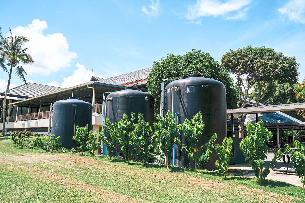 Rainwater harvesting is practised at the 162ha resort.
