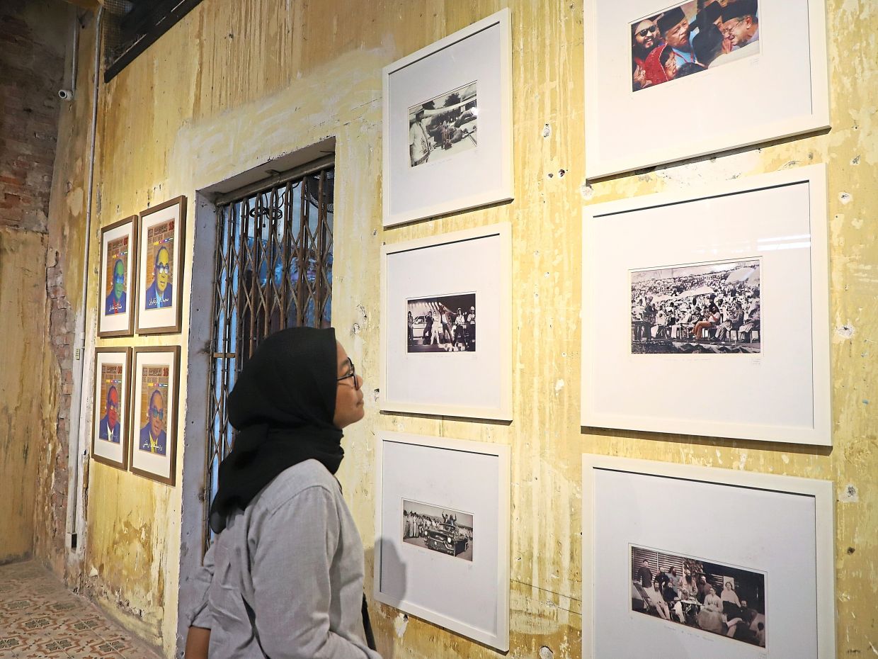 In the 'Negaraku II' exhibition in Penang, Ahmad Fuad’s 'Recollections Of Long Lost Memories' (2007–2008) series - archival photographs reimagined through the lens of a “bohemian time traveller” - carries artistic resonance yet also foreshadows the hipster-inspired aesthetics that have since taken root in contemporary practice. Photo: The Star/Lim Beng Tatt 