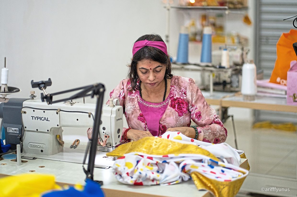 Mageswari Manokaran was one of the tailors who helped bring the Merdeka-themed collection to life.