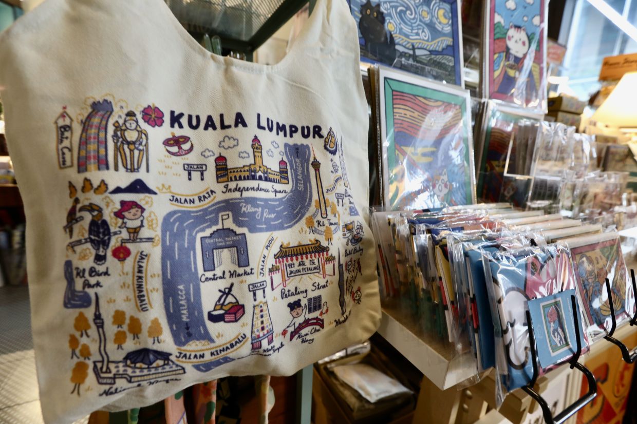 The 'Ilham Shines Through Rogueish Cloud' - a collab with Ilham Gallery Gift Shop (pic), RogueArt and Cloud Projects - is one of the participants at the Made In KL bazaar at Semua House. Photo: The Star/Low Lay Phon