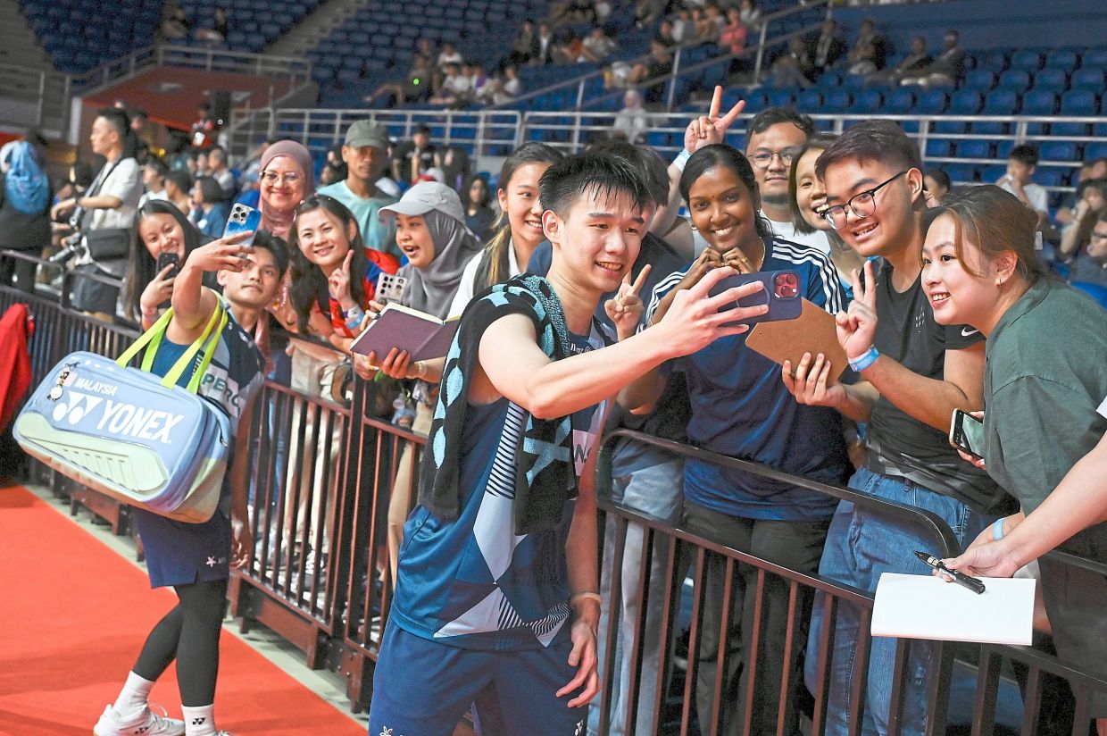 Hon Jian-Haikal after winning against Thailand’s Dechapol Puavaranukroh-Kittinupong Kedren at the Malaysia Masters.