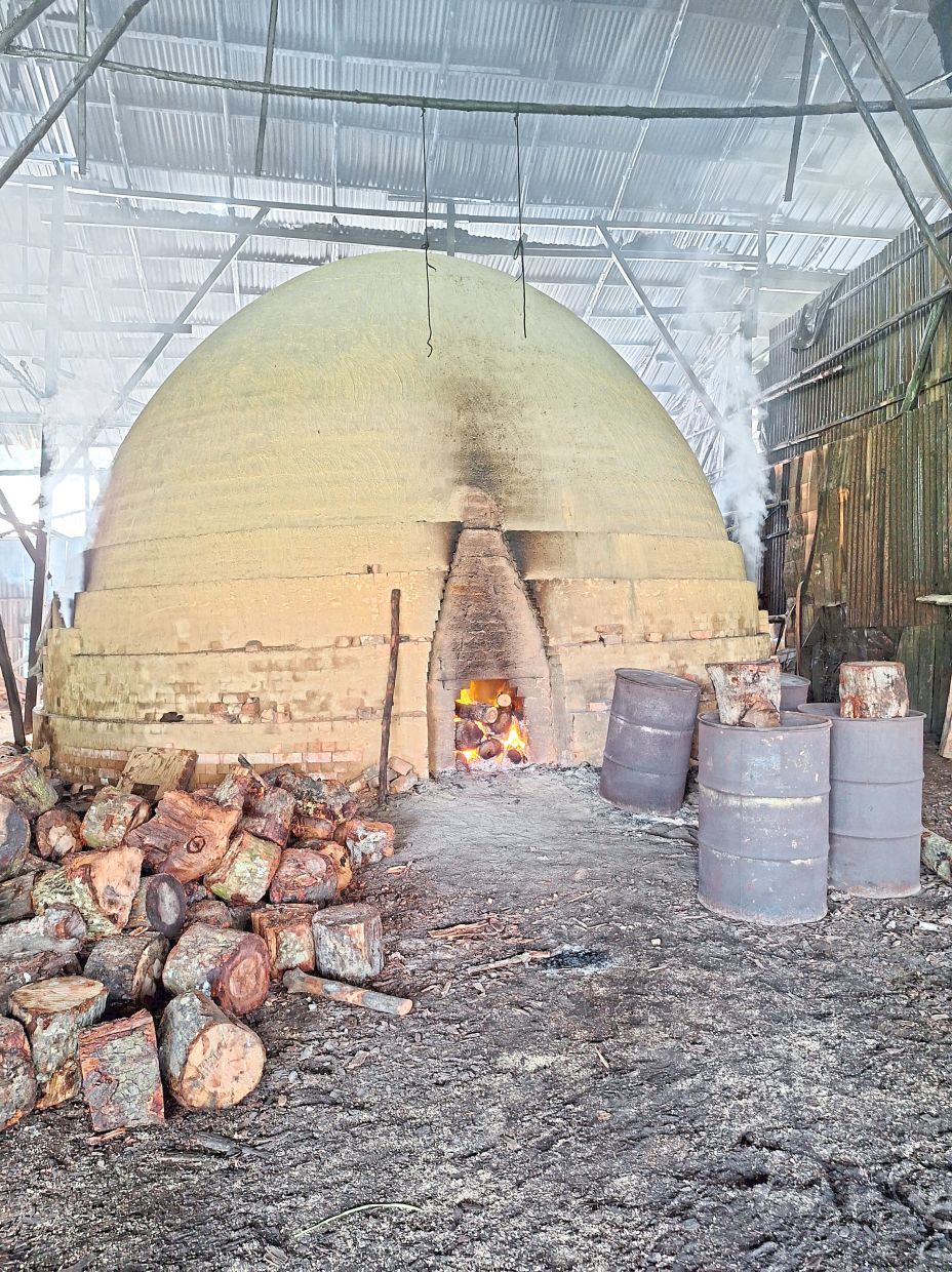 One of the kilns as the Kuala Sepetang Coal Factory.