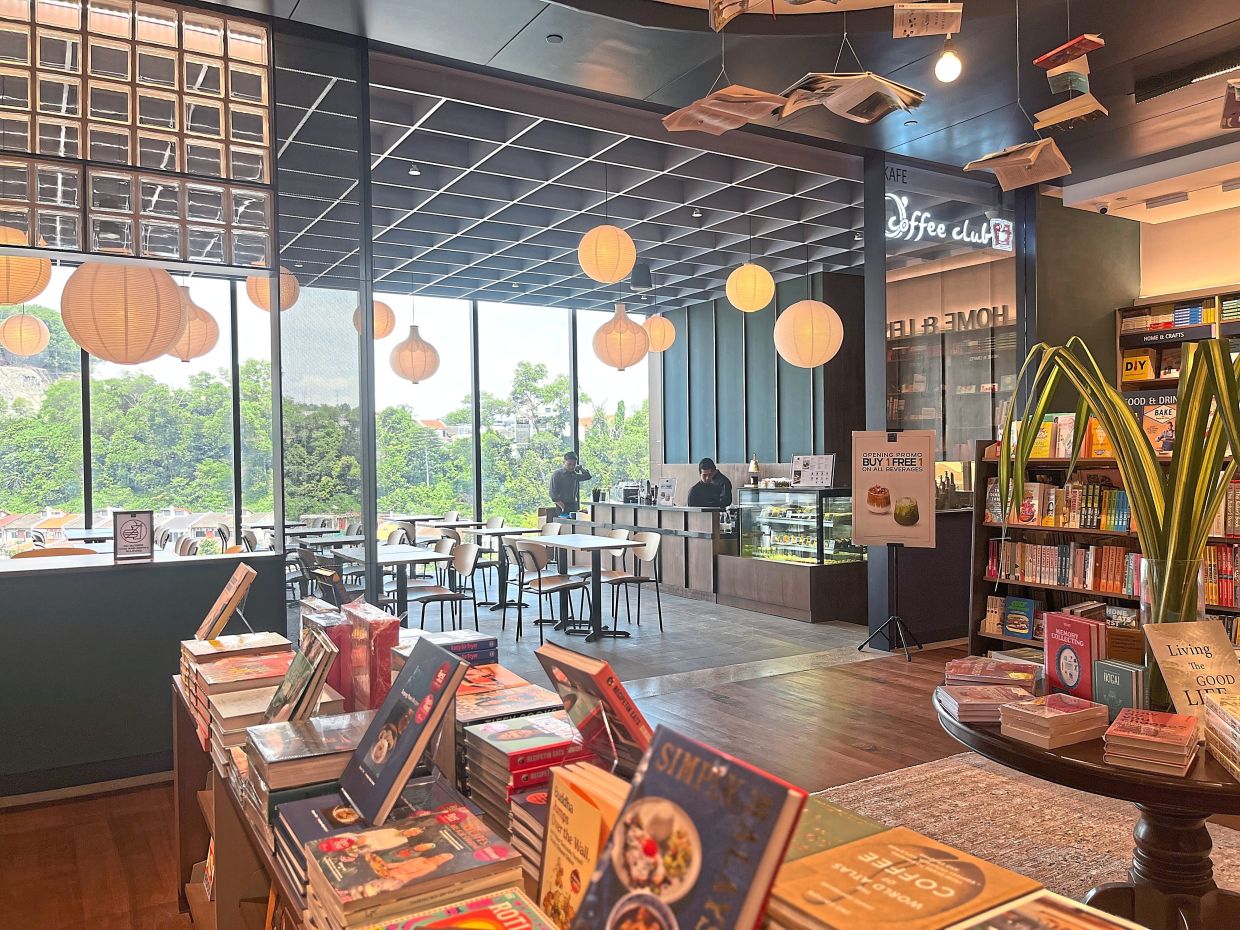 The bookstore also houses a cafe where readers can linger with their new finds. Photo: The Star/M. Irsyad