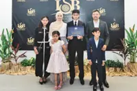 Son of Brunei Crown Prince receives prize at IB awards ceremony