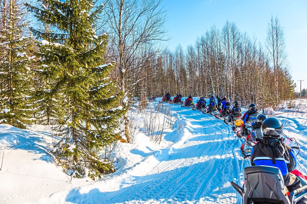 Experience a magical winter wonderland on the Finland itinerary, where unforgettable moments await as you glide through snowy landscapes on a reindeer sleigh.