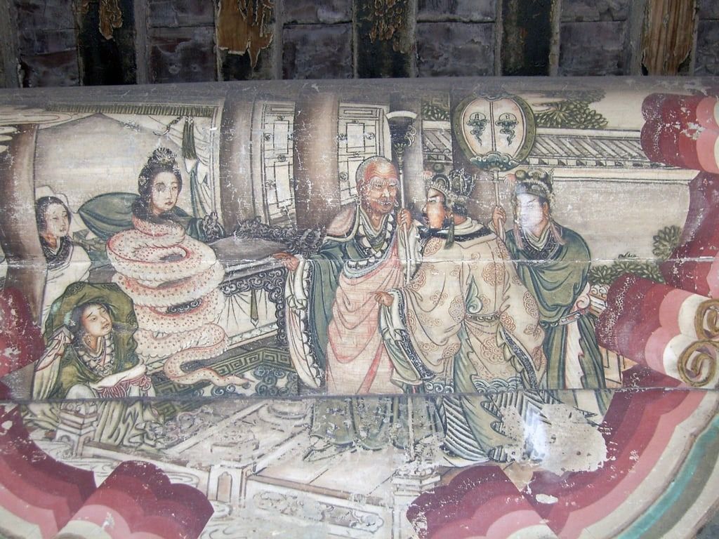 A painting in Beijing’s Summer Palace depicts an image of the white snake that is able to take human form. -- Photo: Wikipedia/Shizhao/SCMP