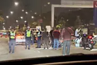 Policeman injured after drunk driver rams into roadside accident site near JB