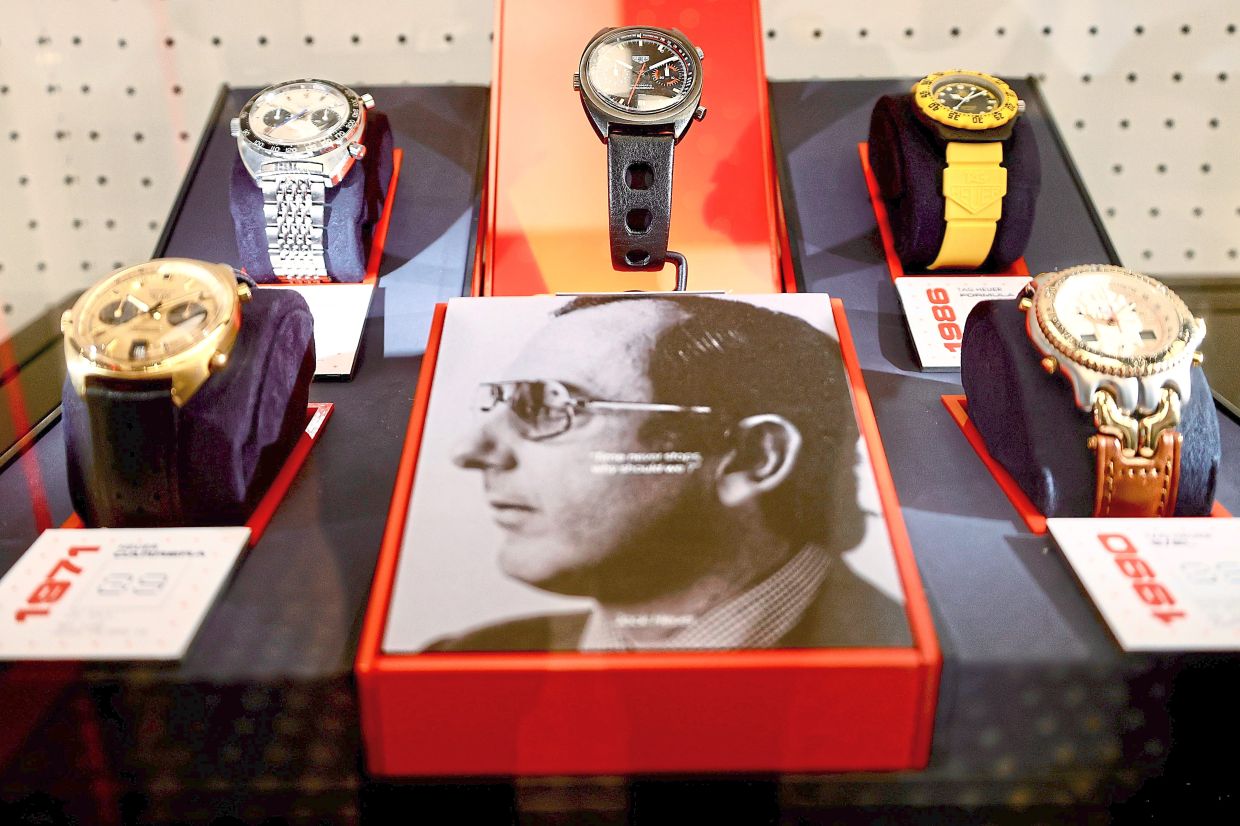 Some of the watches on display.