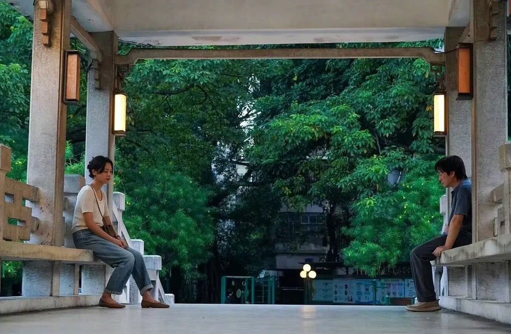 Xin (left) and Zhang Songwen in a still from The Sun Rises on Us All. - SCMP