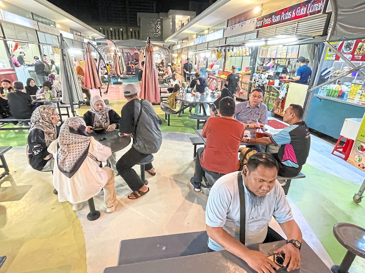 The rooftop food court in the new complex has plenty of seats.