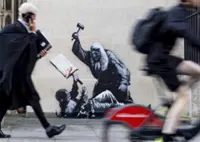 New Banksy artwork challenges Britain's protest crackdown