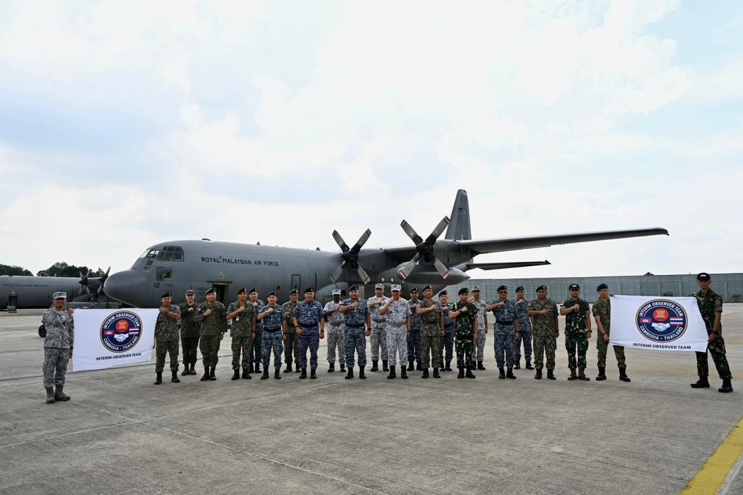 The Malaysian Interim Observer Team led by Brig Jen Datuk Pahlawan Asri Shukor during the sending off ceremony.