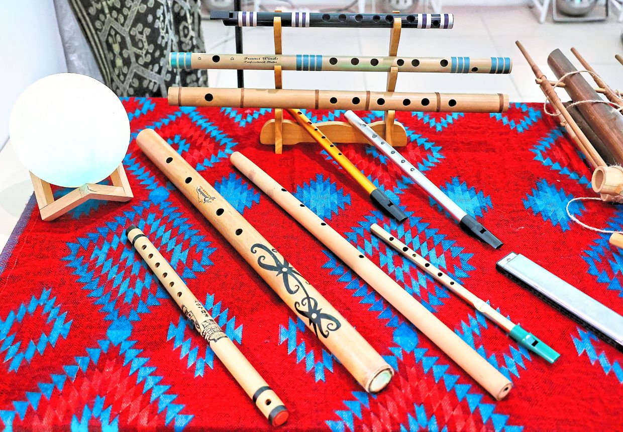 The bamboo flute (seruling bambu) remains one of Malaysia’s most beloved community instruments. Photo: The Star/Muhamad Shahril Rosli 