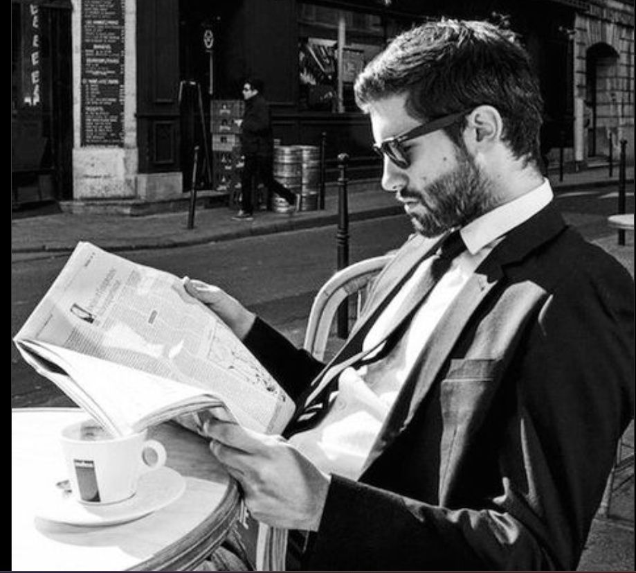 What about a man reading a newspaper? Hot or not? —Instagram