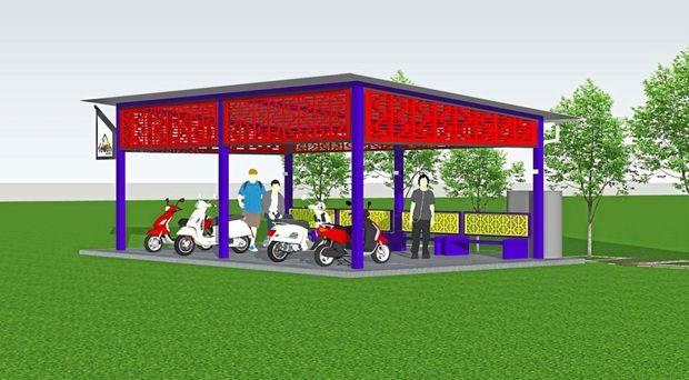 An impression for Petaling Jaya City Council’s pit stop for delivery riders in SS2, Petaling Jaya.