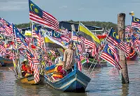 Fishing boats buoy Bukit Gantang celebration