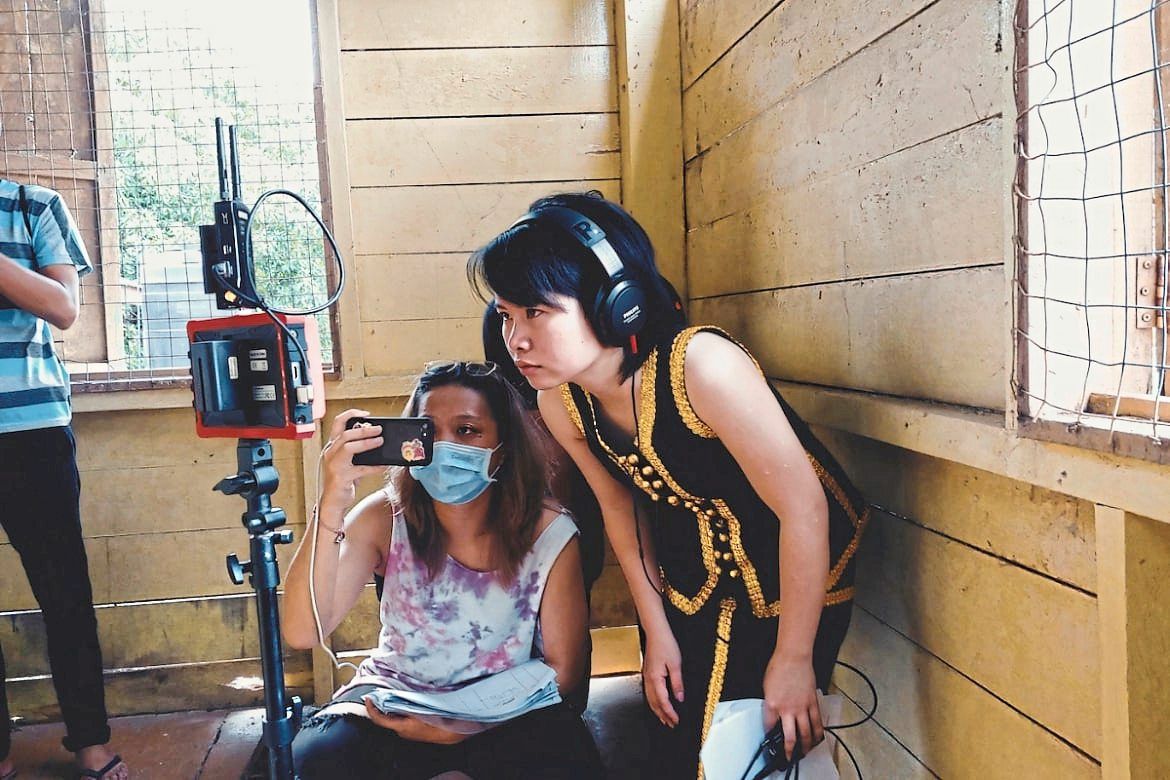 Charles on the set of her short film 'Rama Rama' in 2020 – an early milestone in her journey. Photo: Ekin Kee Charles