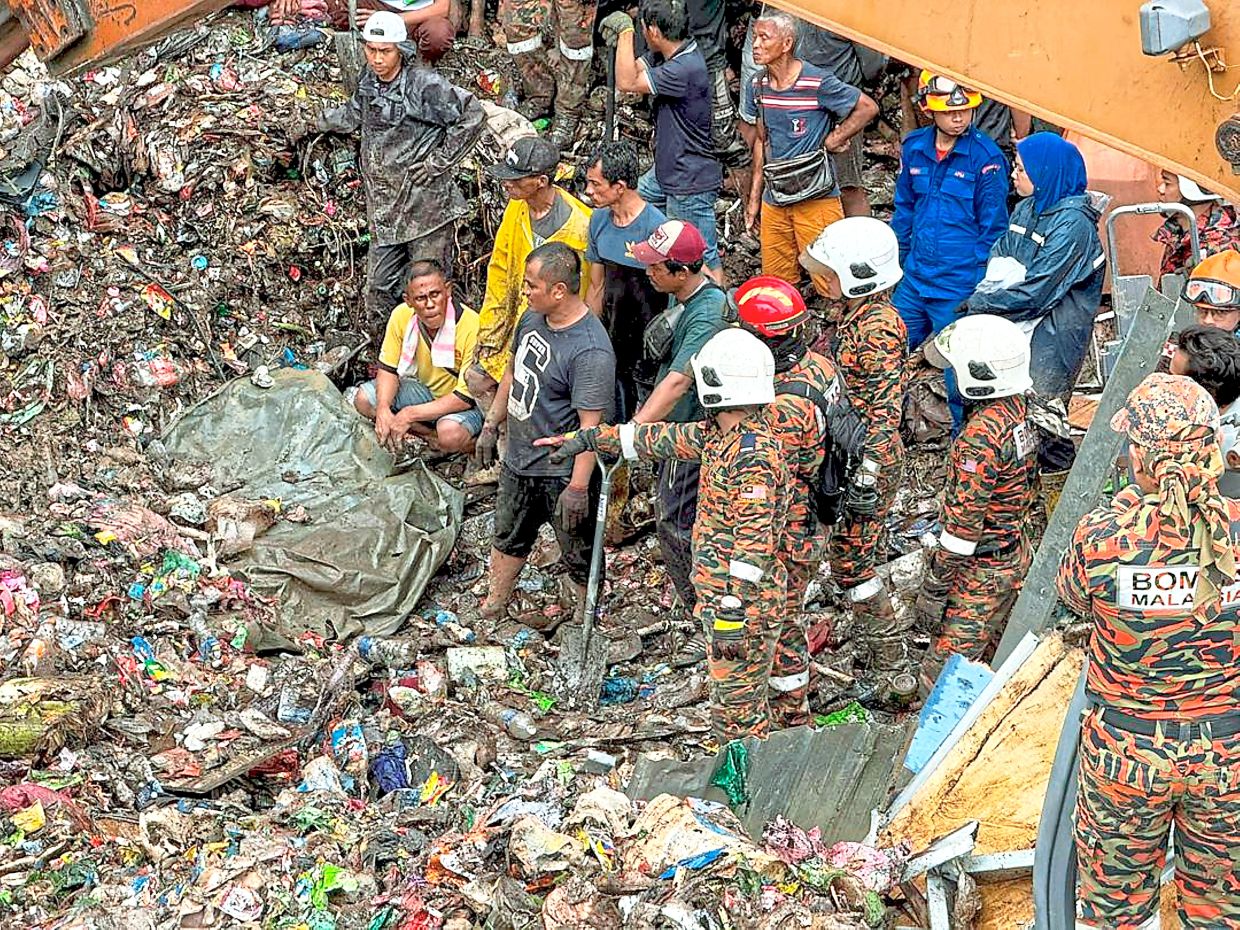 Seven bodies were recovered from the rubble after a landslide struck Kampung Cenderakasih, near Kota Kinabalu.