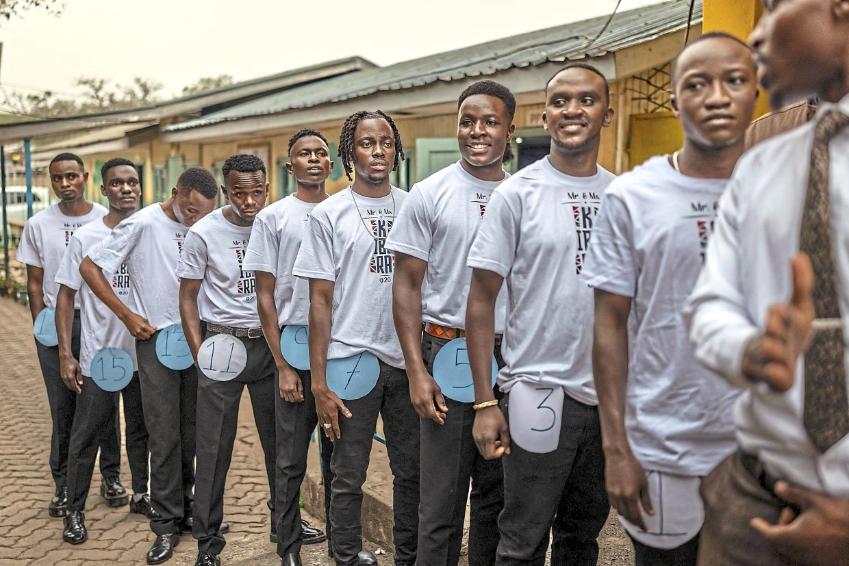 Participants line up as they get ready to take the main stage.