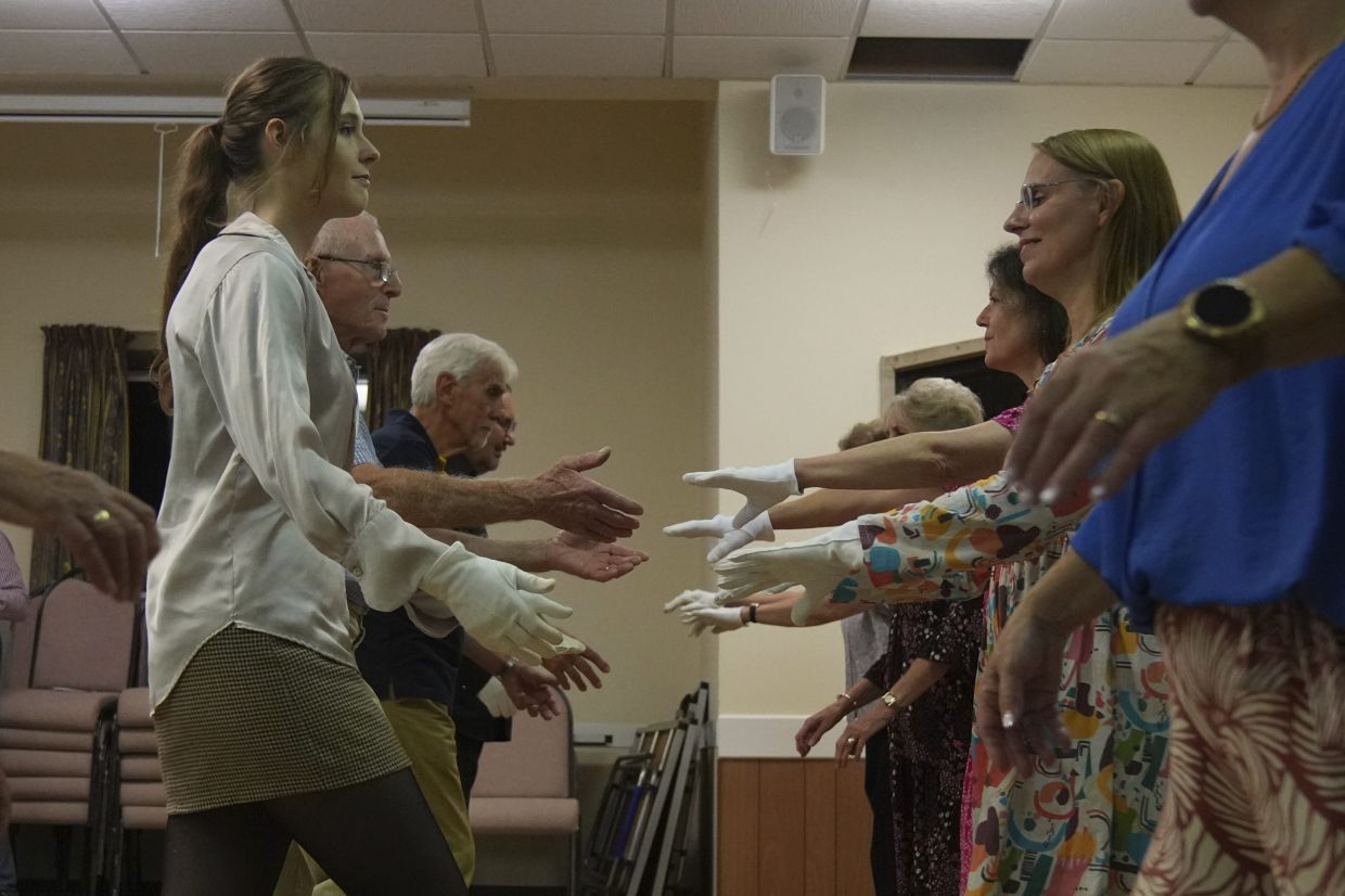 The group performs dances from Austen screen adaptations, with members ensuring costumes are authentic down to the buttons and stitching. Photo: AP 