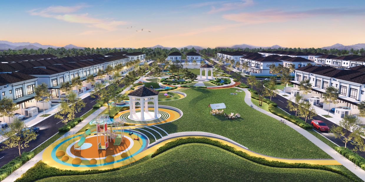 The central garden creates a shared space for leisure and connection for neighbours and families to unwind.