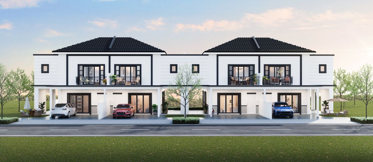 A modern terrace home built for families, combining generous layouts with garden living. Featured is the four-bedroom, four-bath layout.