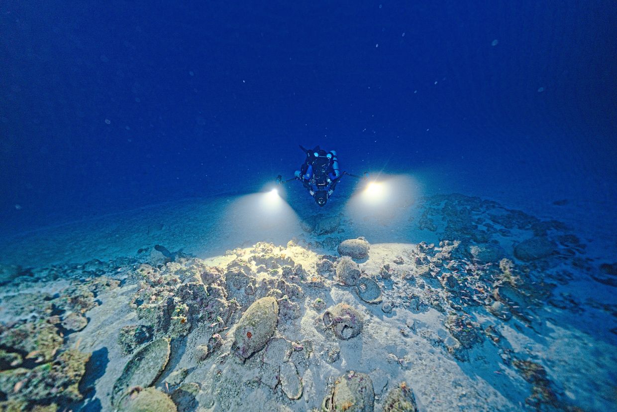 Diving off the Maltese island of Gozo. — Heritage Malta/dpa