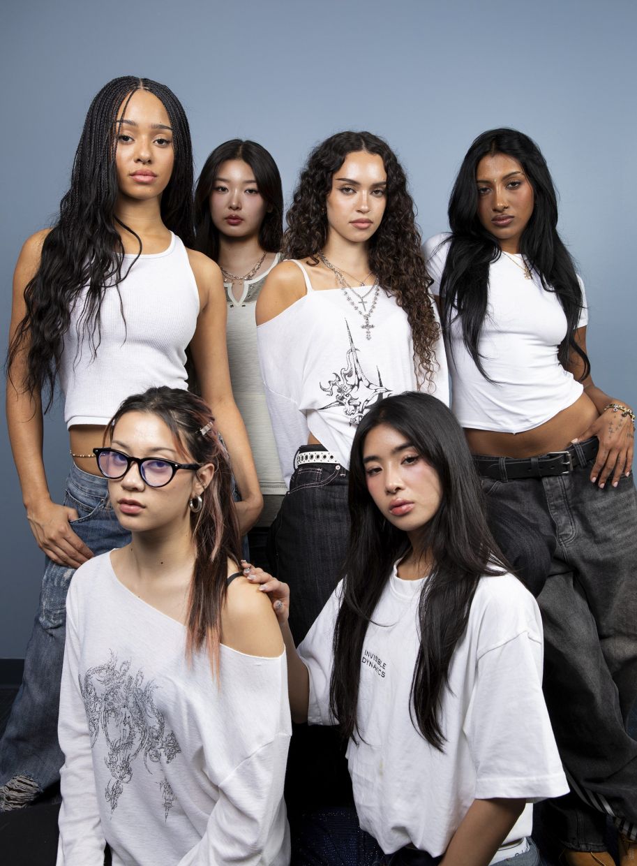 Members of the multilingual, multinational group - Daniela Avanzini, Lara Raj, Manon Bannerman, Megan Skiendiel, Sophia Laforteza and Yoonchae Jeung, each known by their first names - have backgrounds in South Korea, the Philippines, Cuba, India, the United States and beyond. — Photo: Rebecca Cabage/Invision/AP