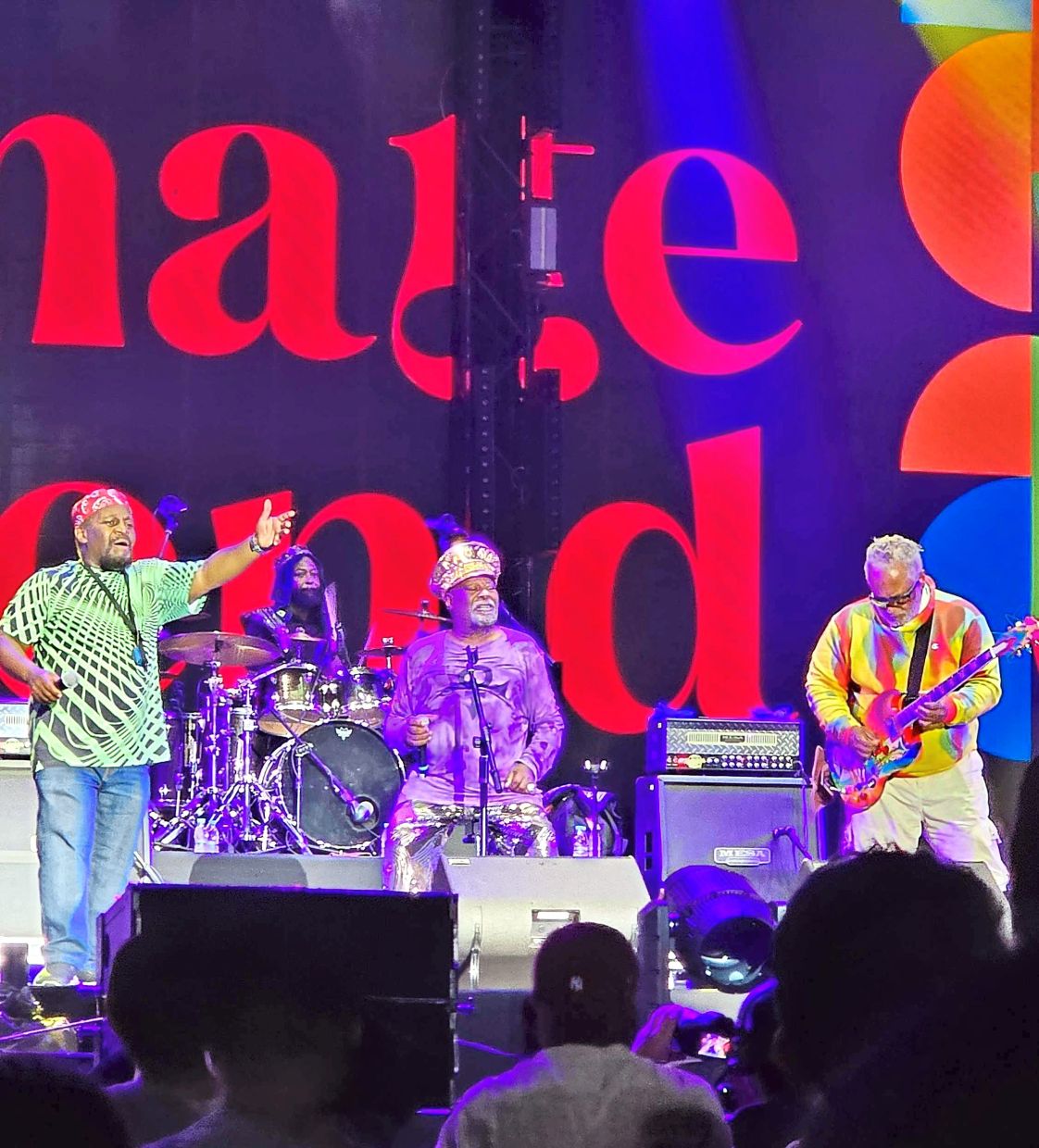 George Clinton (middle) with some of his Parliament Funkadelic band members. — MELODY L. GOH/The Star