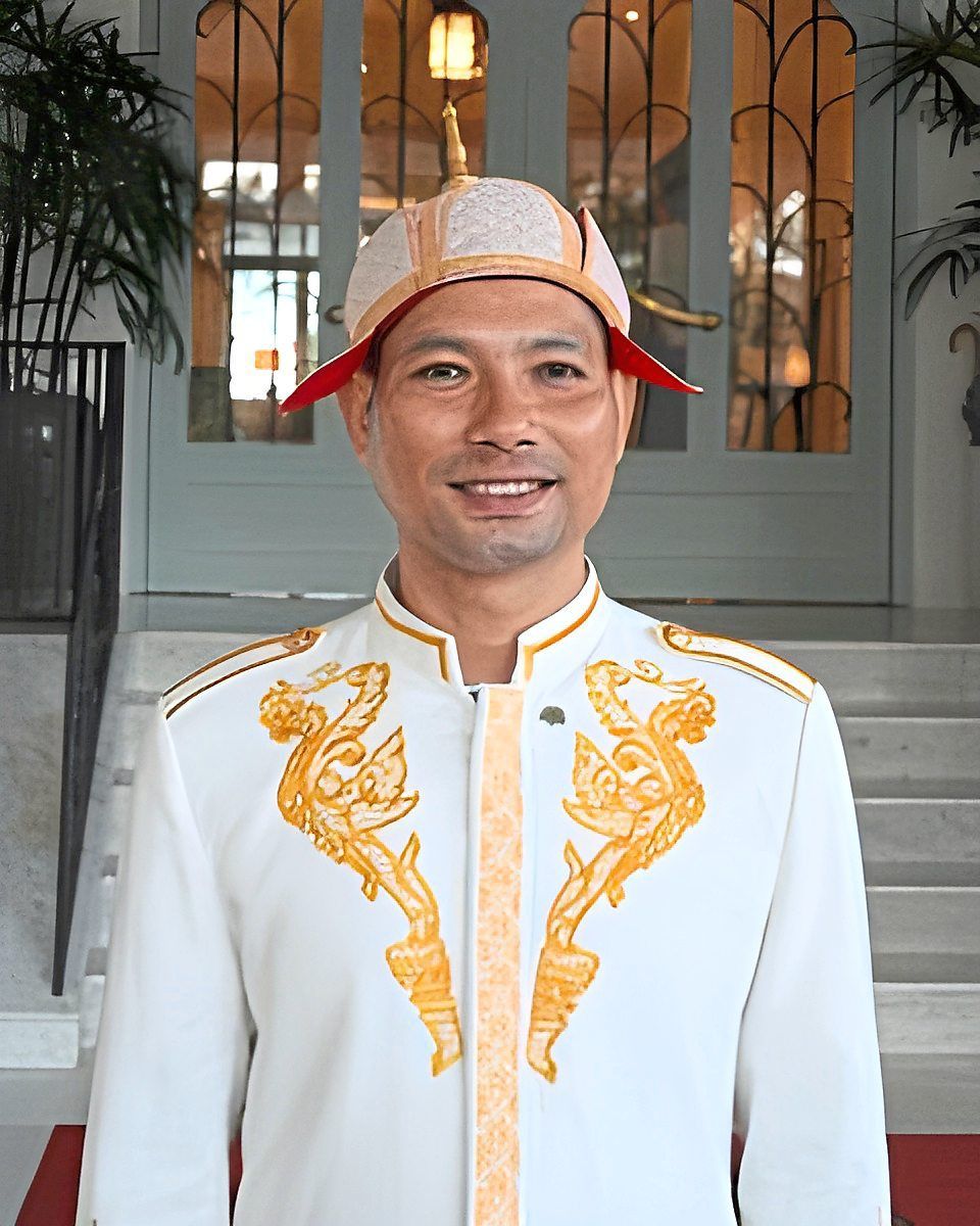 One of the doormen at Raffles.
